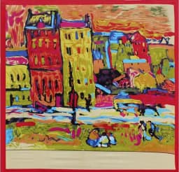 90*90cm Luxury Brand Women Silk Scarfs Van Gogh Painting Square Scarves Spring Summer Shawls For Ladies