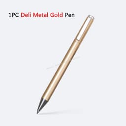 Deli Metal Rotating Gel Pen Signing Pens Pучка Caneta 0.5MM Business Office Stationery Supplies Smooth Refill for School