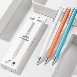 Deli Metal Rotating Gel Pen Signing Pens Pучка Caneta 0.5MM Business Office Stationery Supplies Smooth Refill for School