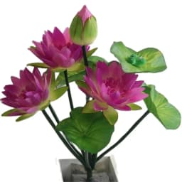 One Fake Lotus Flower Bunch Artificial Lotus with Green Frog Silk Water Lily 10 Stalks for Wedding Party Home Decorative Flowers