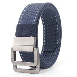 110-170cm Long Punk Canvas Belt New Men Women Jeans Decorative Double Ring Metal Buckle Belt Fashion Street Style Wild Waistband