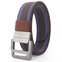 110-170cm Long Punk Canvas Belt New Men Women Jeans Decorative Double Ring Metal Buckle Belt Fashion Street Style Wild Waistband