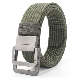110-170cm Long Punk Canvas Belt New Men Women Jeans Decorative Double Ring Metal Buckle Belt Fashion Street Style Wild Waistband