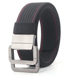 110-170cm Long Punk Canvas Belt New Men Women Jeans Decorative Double Ring Metal Buckle Belt Fashion Street Style Wild Waistband