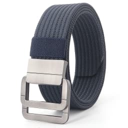 110-170cm Long Punk Canvas Belt New Men Women Jeans Decorative Double Ring Metal Buckle Belt Fashion Street Style Wild Waistband