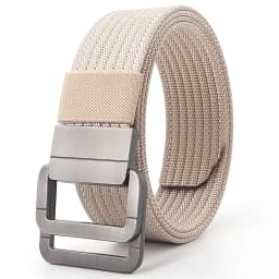 110-170cm Long Punk Canvas Belt New Men Women Jeans Decorative Double Ring Metal Buckle Belt Fashion Street Style Wild Waistband