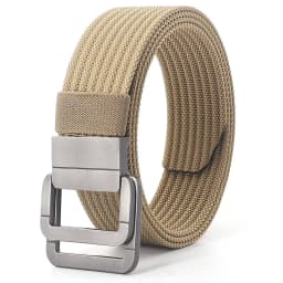 110-170cm Long Punk Canvas Belt New Men Women Jeans Decorative Double Ring Metal Buckle Belt Fashion Street Style Wild Waistband