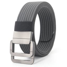 110-170cm Long Punk Canvas Belt New Men Women Jeans Decorative Double Ring Metal Buckle Belt Fashion Street Style Wild Waistband