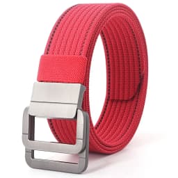 110-170cm Long Punk Canvas Belt New Men Women Jeans Decorative Double Ring Metal Buckle Belt Fashion Street Style Wild Waistband