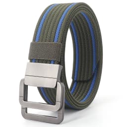 110-170cm Long Punk Canvas Belt New Men Women Jeans Decorative Double Ring Metal Buckle Belt Fashion Street Style Wild Waistband