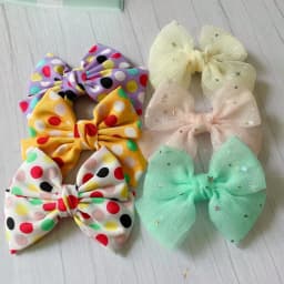 Children New Candy Color Dots Large Hair Bow Hairclips Girls Cute Plaid Bowknot Barrette Kids Hair Clips Baby Hairgrips Headwear