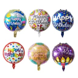 7pcs 18 Inch Birthday Theme Foil Balloons Helium Round Balloon Adult Happy Birthday Party Decoration Kids Baby Shower Globos