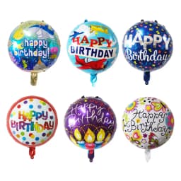 7pcs 18 Inch Birthday Theme Foil Balloons Helium Round Balloon Adult Happy Birthday Party Decoration Kids Baby Shower Globos