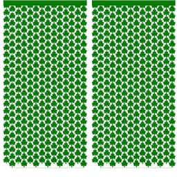 1*2M New Clover Tinsel Curtain Rain For Photo St. Patrick's Day Decoration Irish Festival Decor Green Backdrop Curtain Photozone