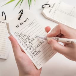 50 Sheets Simple Wireless Book, To Do List Daily Schedule Memo Pad, Steno Notebook Planner Agenda Office School Supplies A6456