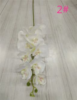 One Latex Butterfly Orchid Flowers 9 Heads Real Touch Good Quality Artificial Phalaenopsis Orchid