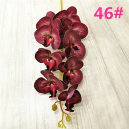 One Latex Butterfly Orchid Flowers 9 Heads Real Touch Good Quality Artificial Phalaenopsis Orchid