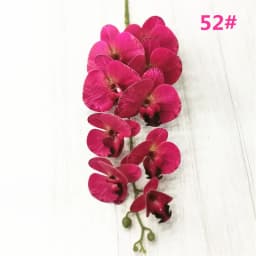 One Latex Butterfly Orchid Flowers 9 Heads Real Touch Good Quality Artificial Phalaenopsis Orchid