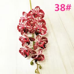 One Latex Butterfly Orchid Flowers 9 Heads Real Touch Good Quality Artificial Phalaenopsis Orchid