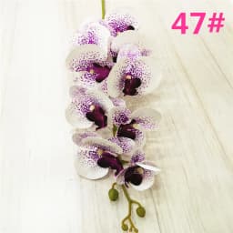 One Latex Butterfly Orchid Flowers 9 Heads Real Touch Good Quality Artificial Phalaenopsis Orchid