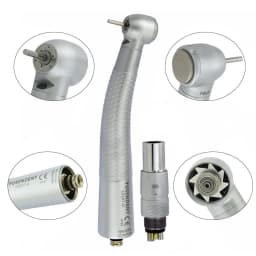 COXO Dental LED Fibre Optic High Speed Handpiece CX207-G Dental Air Turbine Coupling M6 Coupler/Adaptor YUSENDENT