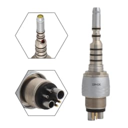COXO Dental LED Fibre Optic High Speed Handpiece CX207-G Dental Air Turbine Coupling M6 Coupler/Adaptor YUSENDENT