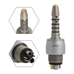 COXO Dental LED Fibre Optic High Speed Handpiece CX207-G Dental Air Turbine Coupling M6 Coupler/Adaptor YUSENDENT