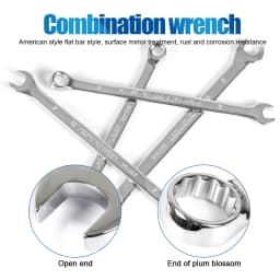 NINDEJIN open end wrench tool 16 17 18 19 20 21 22mm combination wrench hex spanner wrench for hex nuts