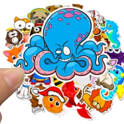 10/30/50PCS Cartoon Animals Stickers Laptop Guitar Luggage Fridge Phone Bike Waterproof Graffiti Sticker Decal Kid Classic Toys