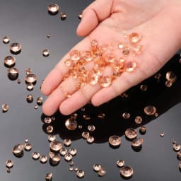 Rose Gold Table Confetti 4Sizes Wedding Crystals Acrylic Diamonds Rhinestones Vase Fillers for Birthday Baby Shower Party Tables