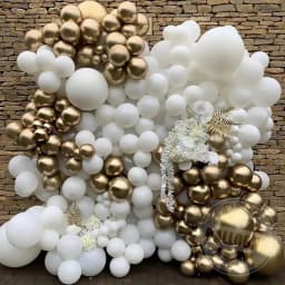 5/10/12/18/36 Inch White Balloons Birthday Wedding Arch Wreath Decoration Baby Shower Chrome Metal Gold Latex Balloon Wholesale