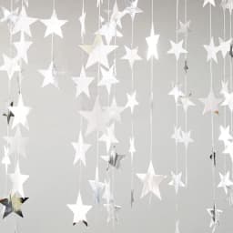 Iridescent Twinkle Little Star Moon Garland Holographic Hanging Streamers Party Decorations Glitter Crescent Garland EID Ramadan