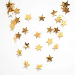 Iridescent Twinkle Little Star Moon Garland Holographic Hanging Streamers Party Decorations Glitter Crescent Garland EID Ramadan