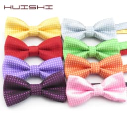 HUISHI Children Fashion Formal Black Bow Tie Kid Classical Dot Bowties Colorful Butterfly Wedding Party Pet Bowtie Tuxedo Ties