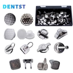 50pcs Orthodontic Dental Direct Bond Eyelet Lingual Buttons Tongue Tamers Bite Opener Cleat Small Sliding Crimpable Hook Tools