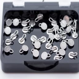 50pcs Orthodontic Dental Direct Bond Eyelet Lingual Buttons Tongue Tamers Bite Opener Cleat Small Sliding Crimpable Hook Tools