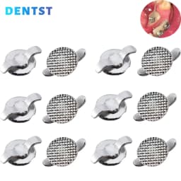 50pcs Orthodontic Dental Direct Bond Eyelet Lingual Buttons Tongue Tamers Bite Opener Cleat Small Sliding Crimpable Hook Tools
