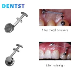 50pcs Orthodontic Dental Direct Bond Eyelet Lingual Buttons Tongue Tamers Bite Opener Cleat Small Sliding Crimpable Hook Tools