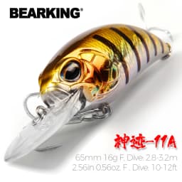 BearKing 65mm 16g hot model A+ fishing lure new crank 5color for choose dive 10-12ft,2.8-3.2m fishing tackle hard bait
