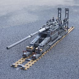 KAZI 10005 3846Pcs German 80cm K[E] Railway Gun "Dora"  Building Blocks Bricks 6 soldiers Military Series Toys For Children