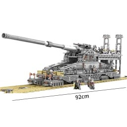 KAZI 10005 3846Pcs German 80cm K[E] Railway Gun "Dora"  Building Blocks Bricks 6 soldiers Military Series Toys For Children