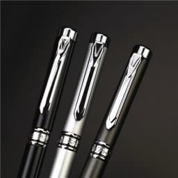 Portable Small Signature Pen Pocket Metal Gel Pen 2 Extra 0.5mm Refills in Black and Blue