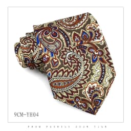 9cm Brand Paisley Floral Neckties Formal Business Ties for Men Wedding Retro Paisley Necktie Men's Business Bridegroom Neckties