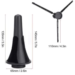 Black Portable Clarinet Stand Holder Foldable Support Metal 5-Leg Stand Wind Instrument Accessory