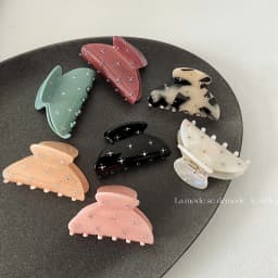 Small Flash Diamond Ice Cream Color Cute Girl Hairpin Good Texture Small and Exquisite Grasping Clip Hairpin Hair Accessories