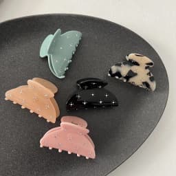 Small Flash Diamond Ice Cream Color Cute Girl Hairpin Good Texture Small and Exquisite Grasping Clip Hairpin Hair Accessories