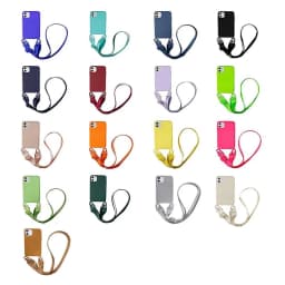1.6M Crossbody Necklace Rope Cell Phone Case for iPhone 15 16 Pro 13 12 14 Pro XS MAX XR Lanyard Silicone Neck Strap Cover Tape