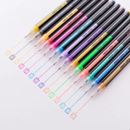 12/18/24 Colors Gel Pen Set Pastel Metallic Neon Glitter Pens For Adult Coloring Book Journals Drawing Doodling Art Markers