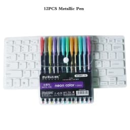 12/18/24 Colors Gel Pen Set Pastel Metallic Neon Glitter Pens For Adult Coloring Book Journals Drawing Doodling Art Markers