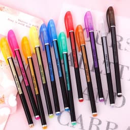 12/18/24 Colors Gel Pen Set Pastel Metallic Neon Glitter Pens For Adult Coloring Book Journals Drawing Doodling Art Markers